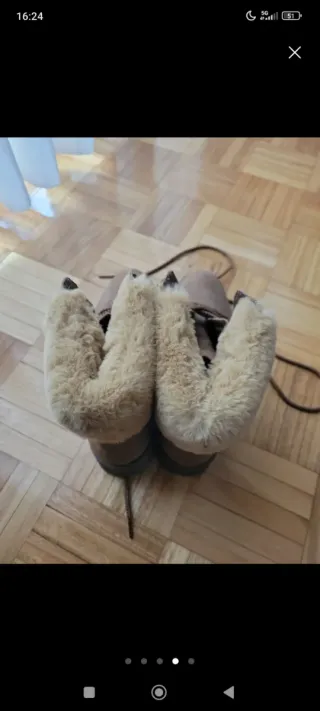 Botines de pelo marrones