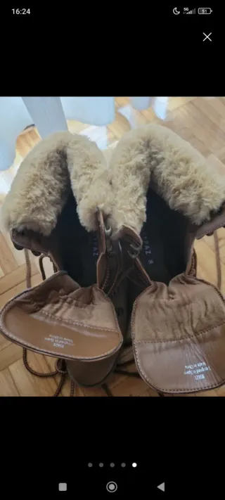 Botines de pelo marrones