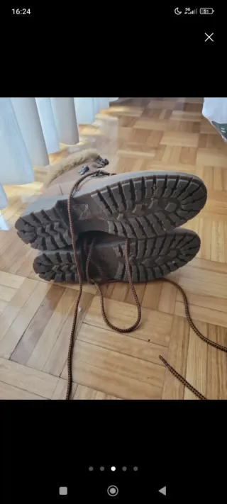 Botines de pelo marrones