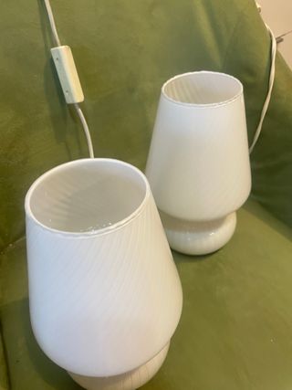 LAMPADA VETRO MURANO VINTAGE FUNGO COPPIA ABAT