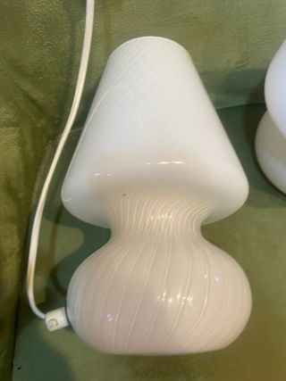 LAMPADA VETRO MURANO VINTAGE FUNGO COPPIA ABAT