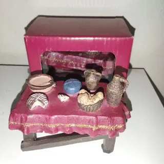 Mesa de Belén con figuras