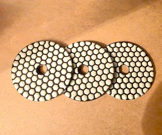 Pack 3 Lijas Diamante Resina Buff Blanco