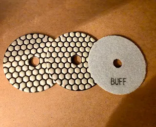 Pack 3 Lijas Diamante Resina Buff Blanco