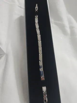 bracciale luca barra acciaio inox nuovo full set