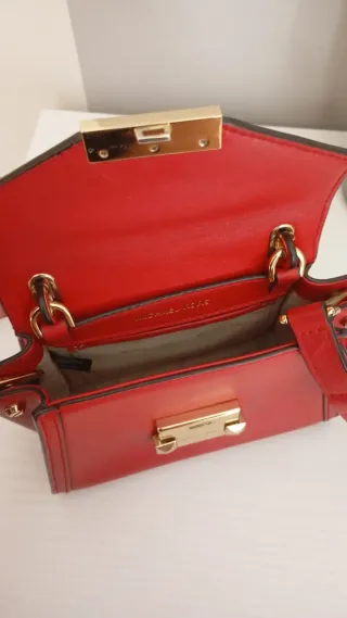 Borsetta Michael Kors Rossa con Dettagli Oro