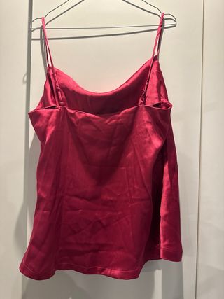 Canotta rosa in raso