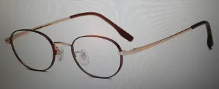 Montura gafas titanio marrón/dorado