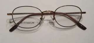 Montura gafas titanio marrón/dorado