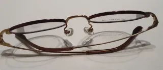 Montura gafas titanio marrón/dorado