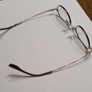 Montura gafas titanio marrón/dorado