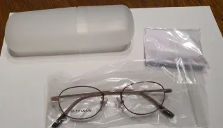 Montura gafas titanio marrón/dorado