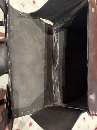 Alforjas Moto Custom Cuero Hebillas y Tachuela