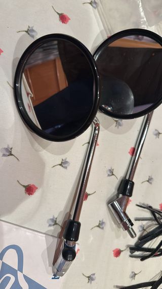 Alforjas Moto Custom Cuero Hebillas y Tachuela