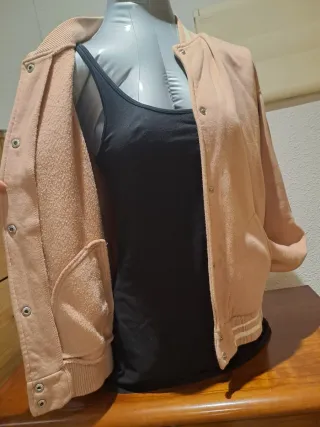 Chaqueta Bomber Rosa Palo Bershka