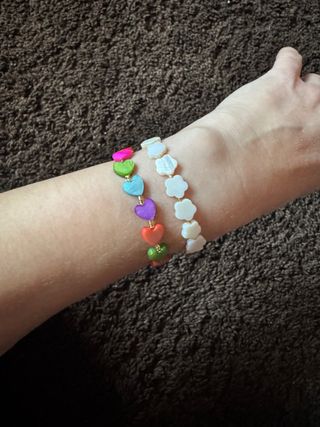 Braccialetti Cuori Colorati o Fiori Bianchi