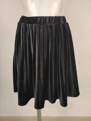 Minigonna Motivi velluto nero