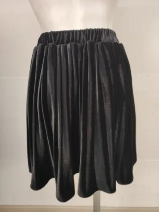 Minigonna Motivi velluto nero