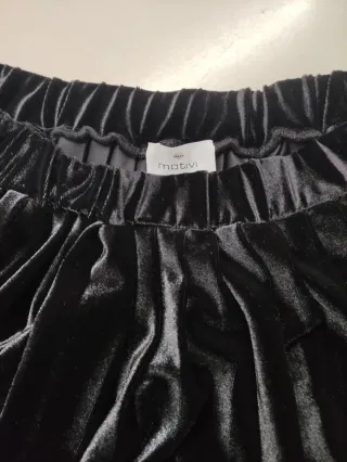 Minigonna Motivi velluto nero