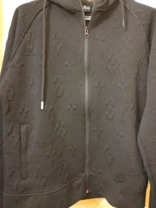 Cardigan Louis Vuitton zip nero monogram
