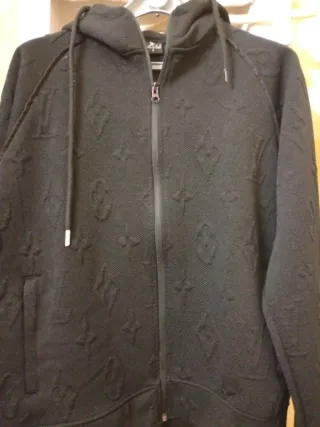 Cardigan Louis Vuitton zip nero monogram