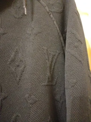 Cardigan Louis Vuitton zip nero monogram