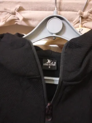 Cardigan Louis Vuitton zip nero monogram