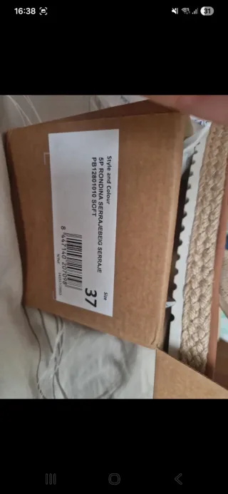 Sandalias Popa serraje beige y marrón