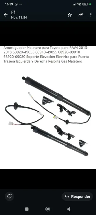 Amortiguador Maletero Toyota RAV4 2013-2018