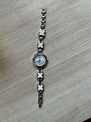 Reloj Lotus niña acero y blanco