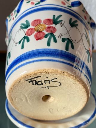 2 macetas fantasía con plato 10 cm altura, 11