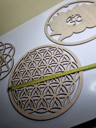 Set 4 Mandala Legno Decorativi,9eurocad.