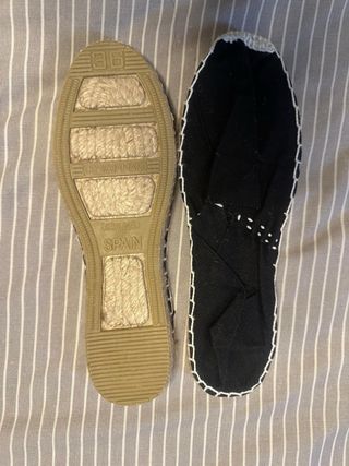 Alpargatas Tradicionales tela negra talla 36