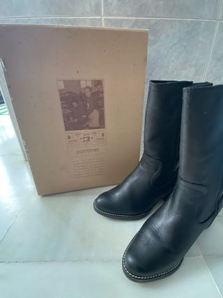 Botas de piel negras Porronet