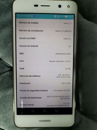 Huawei Dorado/Blanco Móvil