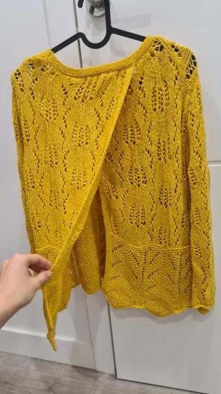 Jersey Zara Amarillo Calado Talla L