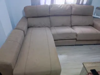 Sofá modular beige 260x190 cm