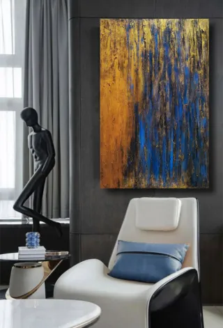 Quadro Textura Feito à Mão 90x60cm