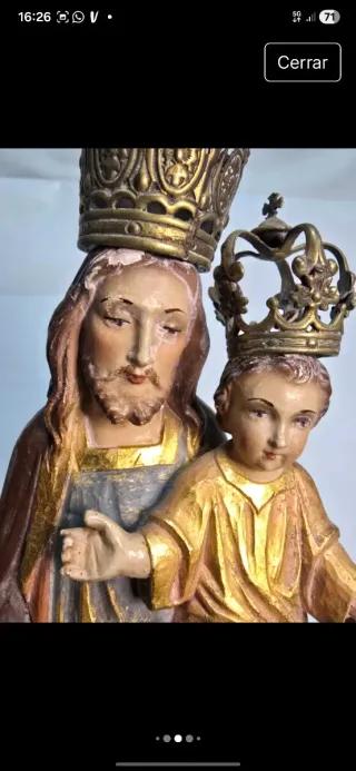 Figura San José con Niño Antigua