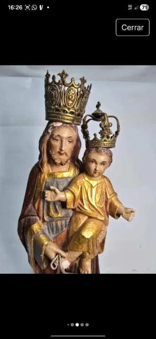 Figura San José con Niño Antigua