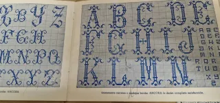 3 Revistas y 2 patrones antiguos Punto de Cruz.