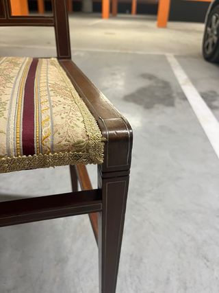 Juego de 2 sillas de comedor, años 30-40