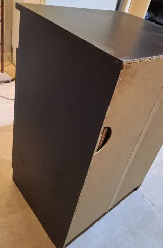 Mesitas de noche negras de madera