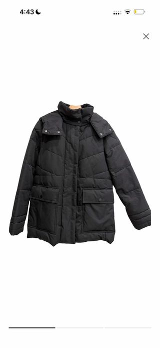 Chaqueta acolchada negra mujer