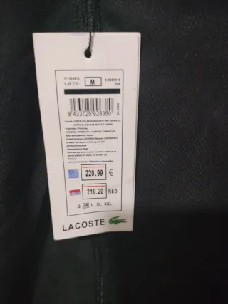 Chaqueta deportiva Lacoste Sport Negra