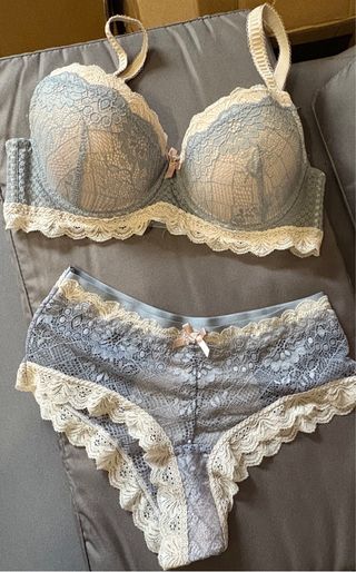 Conjunto sujetador y braga Shaline encaje