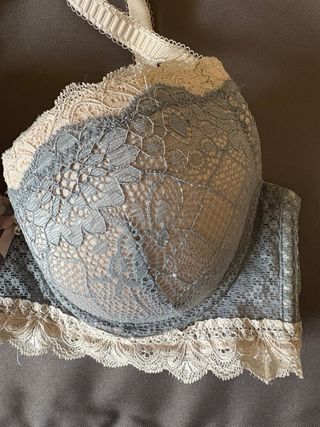 Conjunto sujetador y braga Shaline encaje