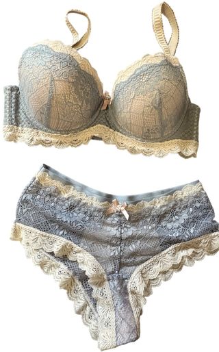 Conjunto sujetador y braga Shaline encaje