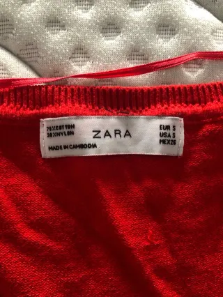 Cardigan Zara Rojo