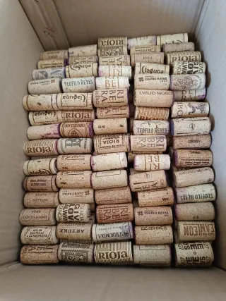 Lote 100 tapones corcho natural vino